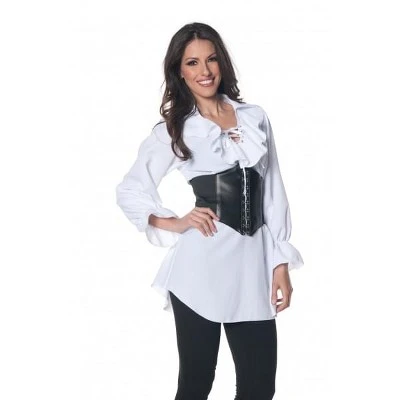 Underwraps Costumes Pirate Adult Costume White Laced-Front Blouse 3 Underwraps Costumes Pirate Adult Costume White Laced-Front Blouse