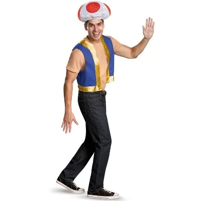 Super Mario Toad Adult Costume Kit 4 Super Mario Toad Adult Costume Kit - Image 2