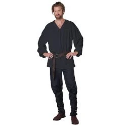 California Costumes Renaissance Peasant Shirt Adult Costume (Black) -Adult Halloween Costumes Shop unnamed file 1967