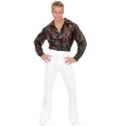 Charades Costumes Charades Mens Sequin Disco Shirt