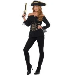 Smiffy's Smiffy Deluxe Pirate Shirt Adult Costume (Black) -Adult Halloween Costumes Shop unnamed file 2103
