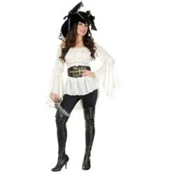 Charades Costumes Charades Women's Pirate Lady Blouse Costume