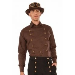 Forum Novelties Steampunk Shirt Adult Costume (Brown) 5 Forum Novelties Steampunk Shirt Adult Costume (Brown) -Adult Halloween Costumes Shop unnamed file 2210