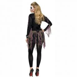 Fun World Black and Purple Skeleton Women Adult Halloween Costume - Small