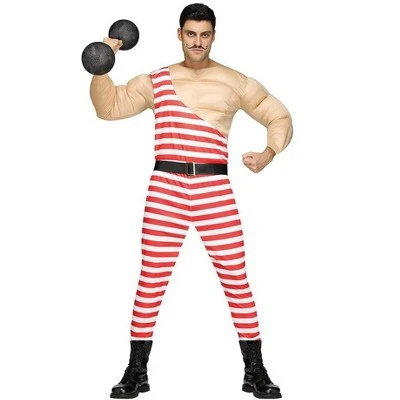 Fun World Carny Muscle Man Costume Adult Standard 3 Fun World Carny Muscle Man Costume Adult Standard