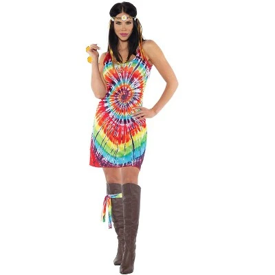 Underwraps Costumes Tie Dye Mini Dress Adult Costume 6 Underwraps Costumes Tie Dye Mini Dress Adult Costume - Image 4