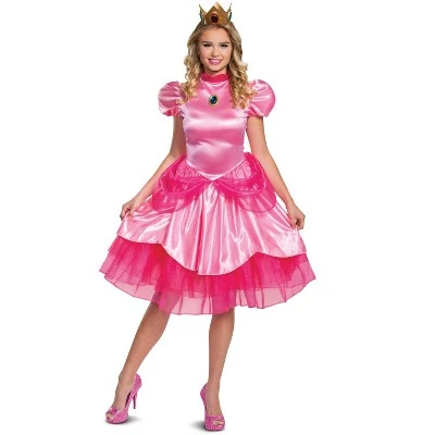 Super Mario 2020 Princess Peach Deluxe Adult Costume 4 Super Mario 2020 Princess Peach Deluxe Adult Costume - Image 2