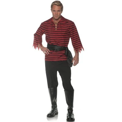 Underwraps Costumes Striped Pirate Adult Costume (Black/Red) 3 Underwraps Costumes Striped Pirate Adult Costume (Black/Red)