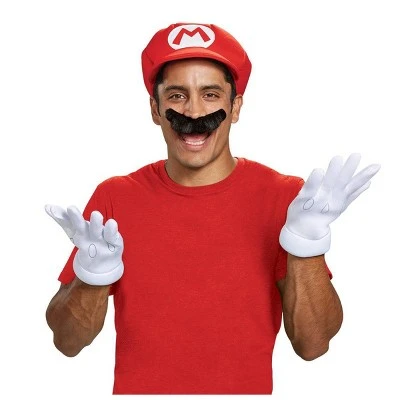 Nintendo Adult Super Mario Halloween Costume Accessory Set 3 Nintendo Adult Super Mario Halloween Costume Accessory Set