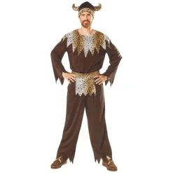 Northlight Brown Black Viking Warrior Men's Halloween Costume - Large