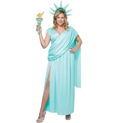 California Costumes Lady Liberty Plus Size Costume 6 California Costumes Lady Liberty Plus Size Costume - Image 4