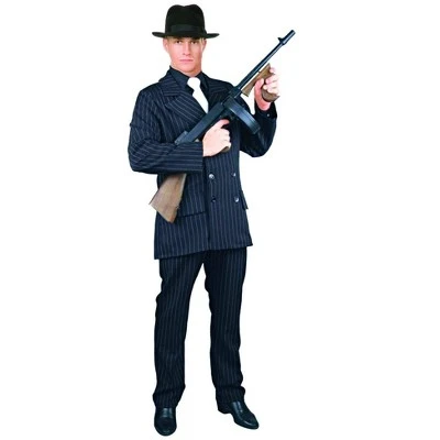 Charades Costumes Charades Gangster Suit-4 Button Costume 3 Charades Costumes Charades Gangster Suit-4 Button Costume