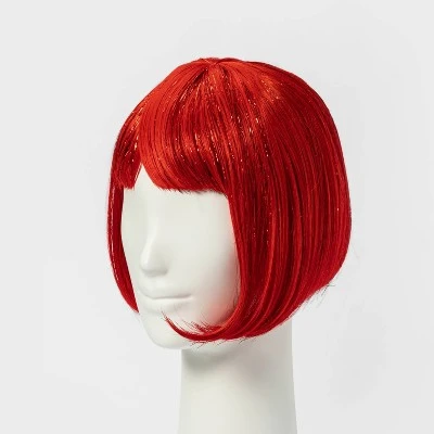 Hyde & EEK! Boutique Adult Red Shimmer Bob Halloween Costume Wig - Hyde & EEK! Boutique™ 3 Hyde & EEK! Boutique Adult Red Shimmer Bob Halloween Costume Wig - Hyde & EEK! Boutique™