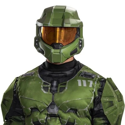 Disguise Adult HALO Infinite Master Chief Halloween Costume Helmet 2 Disguise Adult HALO Infinite Master Chief Halloween Costume Helmet