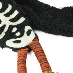 Gallerie II Black/Orange Skeleton Halloween Scarf Accessory - One Size