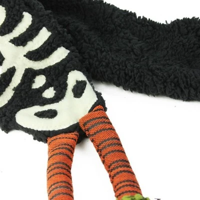 Gallerie II Black/Orange Skeleton Halloween Scarf Accessory - One Size 2 Gallerie II Black/Orange Skeleton Halloween Scarf Accessory - One Size
