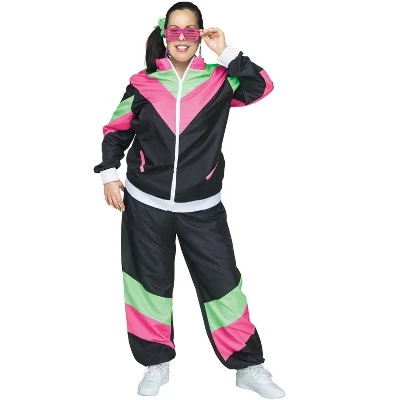 Fun World 80s Female Track Suit Plus Size Costume 5 Fun World 80s Female Track Suit Plus Size Costume - Image 3