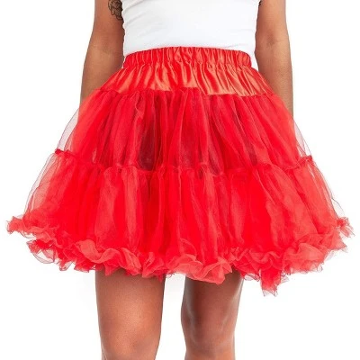 Spooky Central Red Lace Tutu Petticoat Skirt for Women, One Size for Adult 4 Spooky Central Red Lace Tutu Petticoat Skirt for Women, One Size for Adult - Image 2