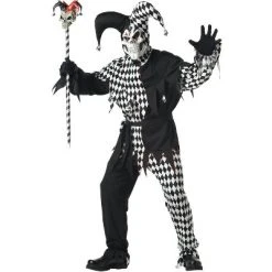 California Costumes Evil Jester Adult Costume (Black/White) -Adult Halloween Costumes Shop unnamed file 803