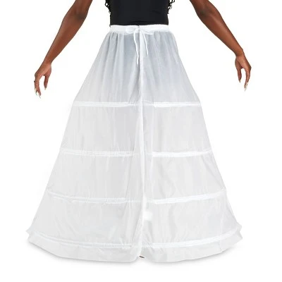 Sparkle and Bash 36" Floor Length Petticoat for Women, White 4-Hoop A-Line Wedding Dress Underskirt, Adjustable, 22-40 in Waist 3 Sparkle and Bash 36" Floor Length Petticoat for Women, White 4-Hoop A-Line Wedding Dress Underskirt, Adjustable, 22-40 in Waist