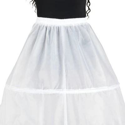 Sparkle and Bash 36" Floor Length Petticoat for Women, White 4-Hoop A-Line Wedding Dress Underskirt, Adjustable, 22-40 in Waist 4 Sparkle and Bash 36" Floor Length Petticoat for Women, White 4-Hoop A-Line Wedding Dress Underskirt, Adjustable, 22-40 in Waist - Image 2