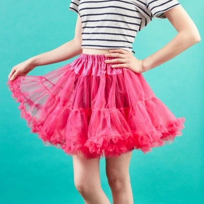 Zodaca Hot Pink Tutu Dress for Kids Halloween Costume, Girls Cute Short Petticoat Skirt, Size Large 3 Zodaca Hot Pink Tutu Dress for Kids Halloween Costume, Girls Cute Short Petticoat Skirt, Size Large